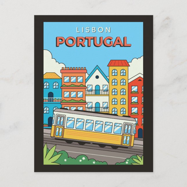 Postal Texto personalizado Lisboa Portugal (Anverso)