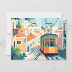 Postal Texto personalizado Lisboa Portugal