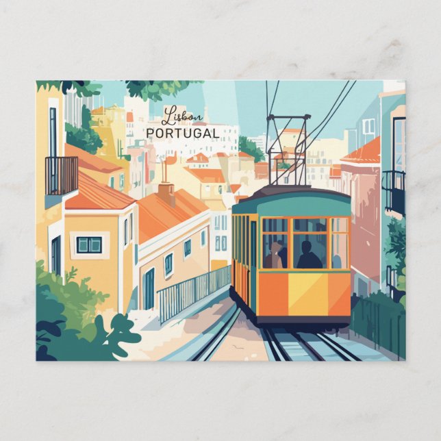 Postal Texto personalizado Lisboa Portugal (Anverso)