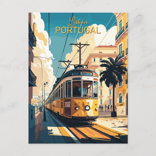 Postal Texto personalizado Lisboa Portugal (Anverso)