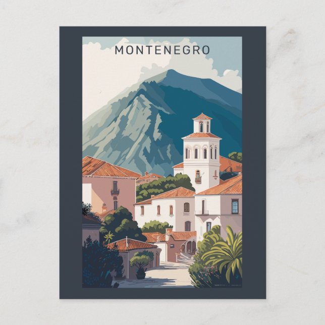 Postal Texto personalizado Montenegro (Anverso)