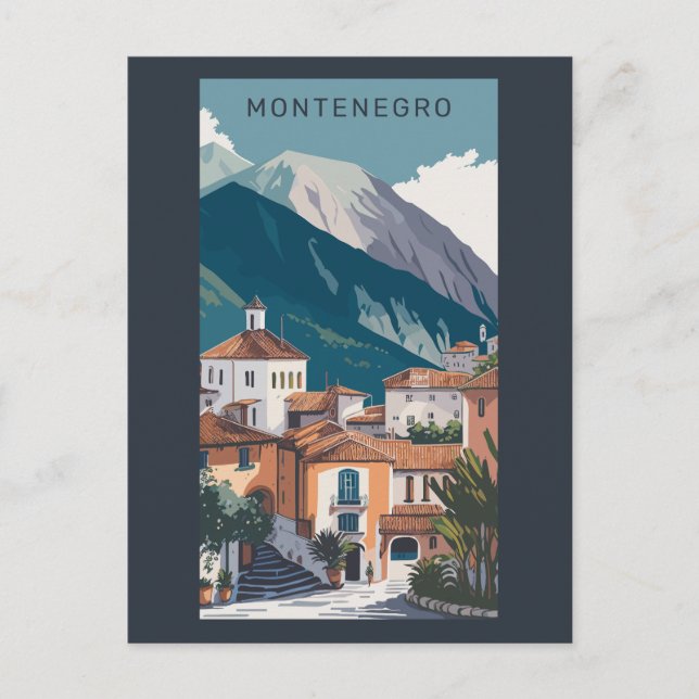 Postal Texto personalizado Montenegro (Anverso)