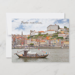 Postal Texto personalizado Oporto Portugal