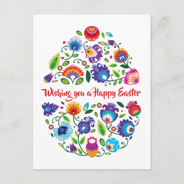 Postal Texto personalizado, Pascua feliz (folclore) (Anverso)