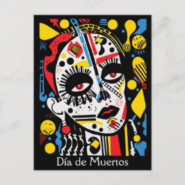 Postal Texto personalizado 💀 Pop Art Calavera en gorra