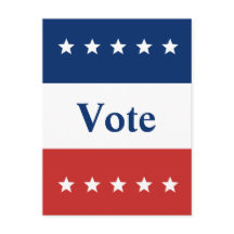 Texto personalizado Voto rojo blanco y azul