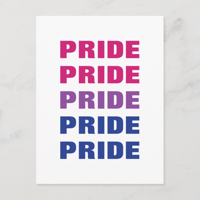 Postal Texto repetido del Personalizable del Orgullo Bise (Anverso)