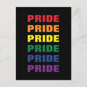Postal Texto repetido del Personalizable del Orgullo Gay 