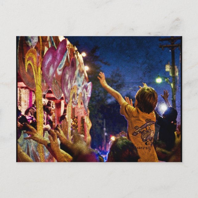 Postal Textos del Mardi Gras (Anverso)
