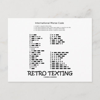 Postal Textos retro (Código internacional Morse)