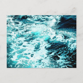 Postal Textura de agua de espuma marina de oleaje oceánic