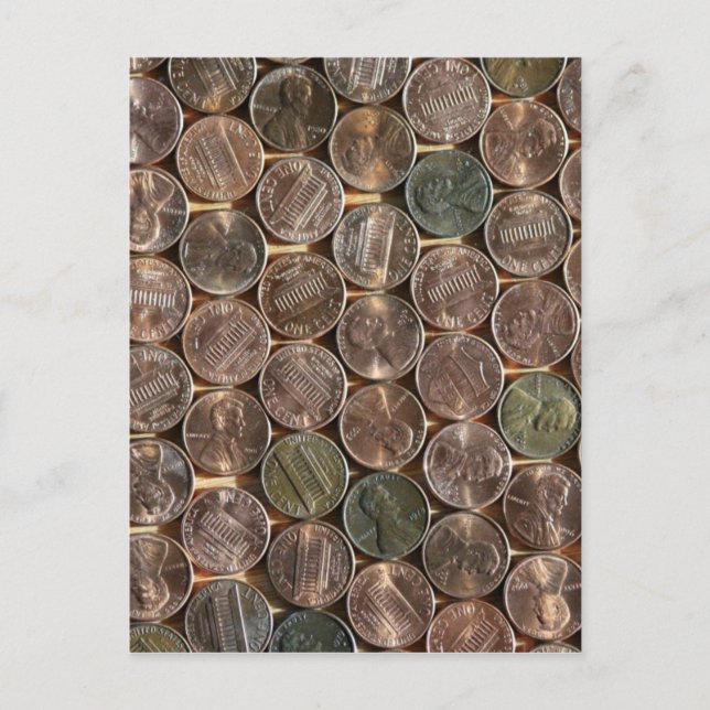 Postal Textura de American Lincoln Pennies (Anverso)