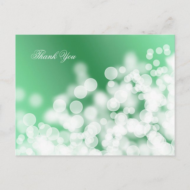 Postal textura de estilo bokeh. Gracias. (Anverso)