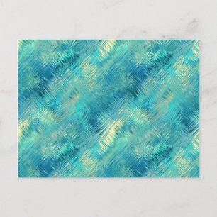 Postal Textura de Gel de cristal azul Aquamarine