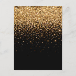 Postal Textura de lujo elegante brillo destello dorado   