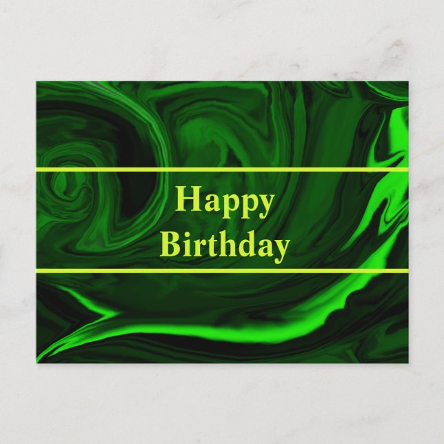 Postal textura de malaquita verde piedra ,personalizada (Anverso)