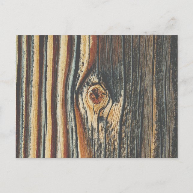 Postal Textura de nudo de grano de madera de Guay (Anverso)