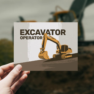 Postal Textura de tierra - Operador de excavadora