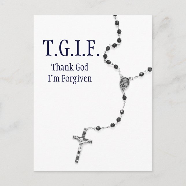 Postal TGIF Rosary Postcard (Anverso)
