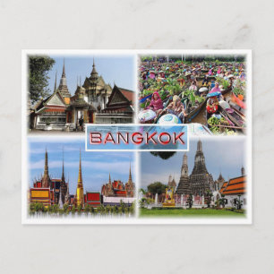 Postal TH Bangkok - Wat Pho - Mercado Flotante - Gran Pal