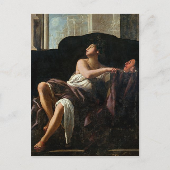 Postal Thalia, musa de la comedia (Anverso)