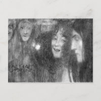 Thalia y Melpomene de las máscaras por Klimt