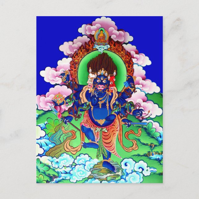 Postal Thangka Ucchusma tibetano (Anverso)