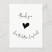 Thank You From Bottom of my Heart Cute Minimalist