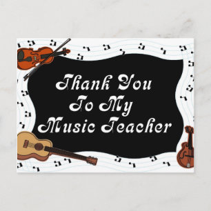 Postal Thank You To My Music Teacher