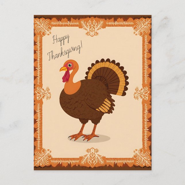 Postal Thanksgiving Turkey Border (Anverso)