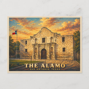 Postal The Alamo Viajes Antiguos