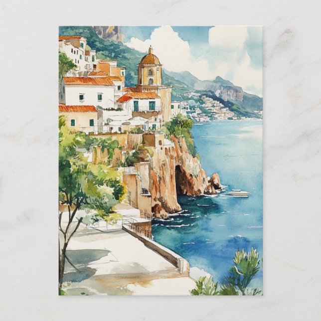 Postal The Amalfi Coast, Italy (Anverso)