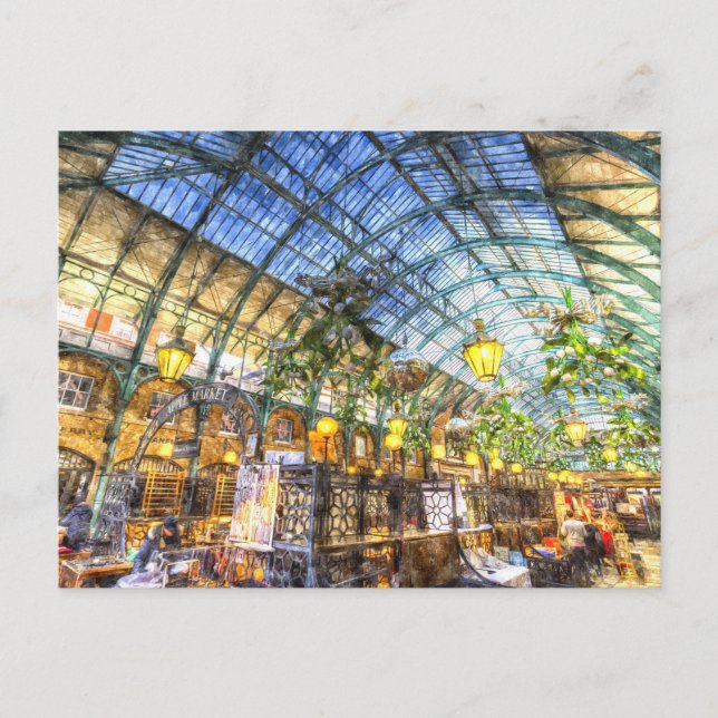 Postal The Apple Market Covent Garden London Art (Anverso)