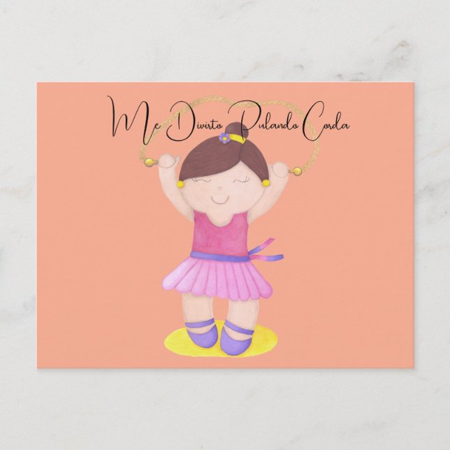 Postal The Ballerina Jumping Rope  (Anverso)