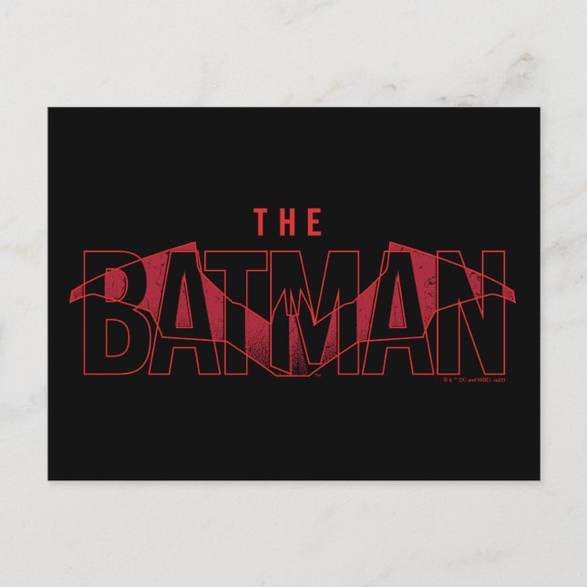 Postal The Batman Bat Overlaid Logo (Anverso)