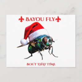 Postal The Bayou Fly says Happy Holidays 