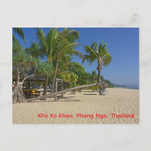 Postal The Beach, Kho Ko Khao, Phang Nga Postcard (Anverso)