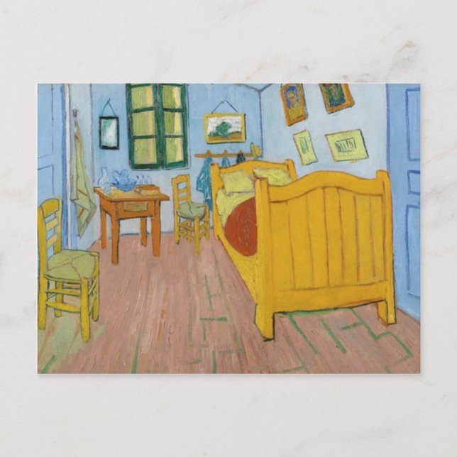 Postal The Bedroom, Vincent van Gogh post-impresionista P (Anverso)