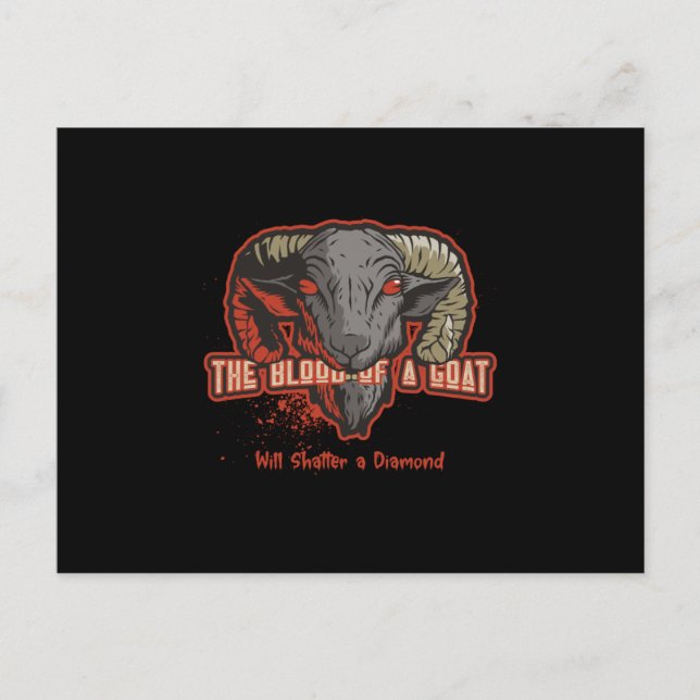 Postal The Blood Of a Goat Will Shatter Devil Goat (Anverso)