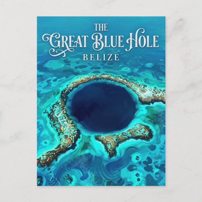Postal The Blue Hole Belize (Anverso)