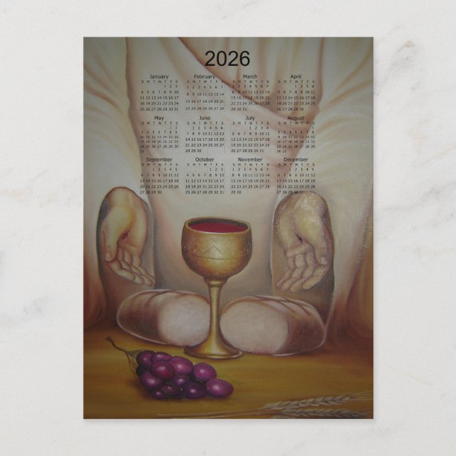 Postal The Bread of Life: Holy Eucharist 2026 Calendar (Anverso)