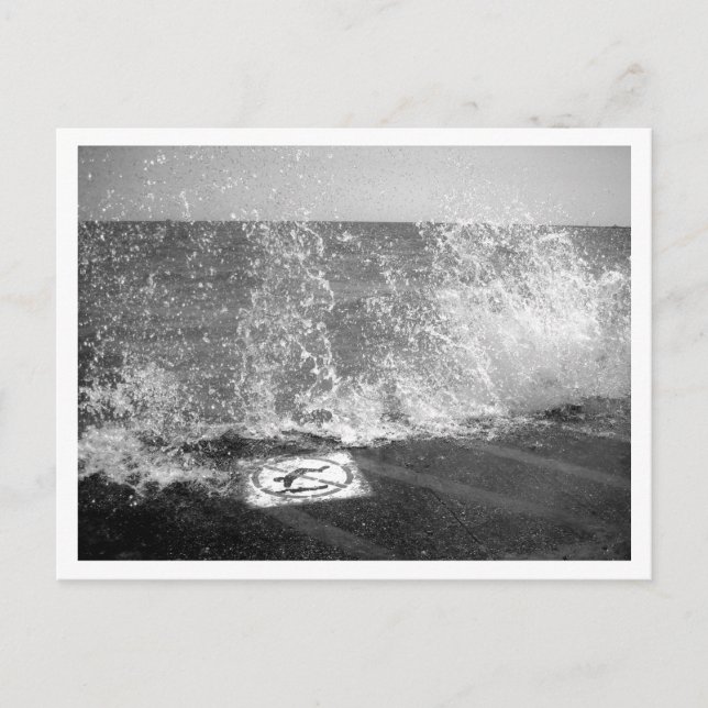 Postal The Breakwall, Lago Michigan, Chicago, IL (Anverso)