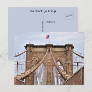 Postal The Brooklyn Bridge Postcard New York America