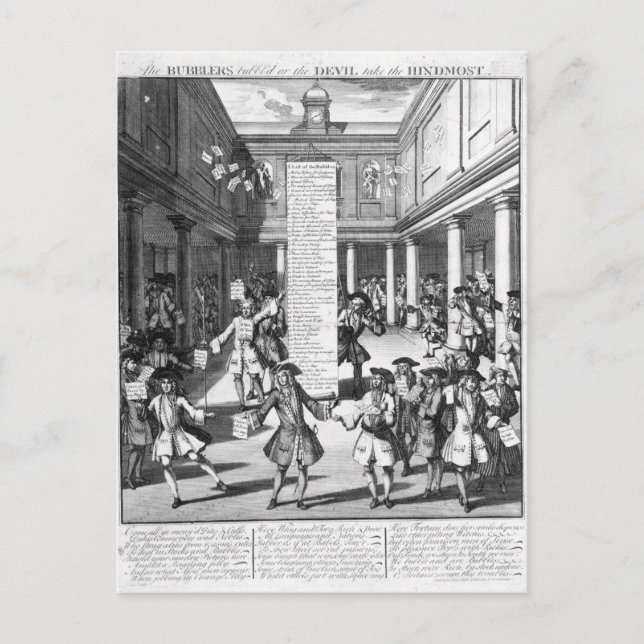 Postal The Bubblers Bubbl'd, 1720 (Anverso)