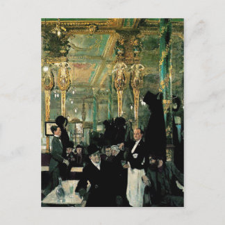 Postal The Café Royal, Londres, por William Orpen (1912)