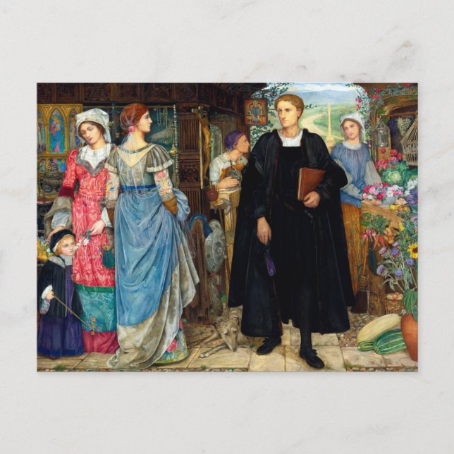Postal The Chance Meeting c. 1907 Por Kate Elizabeth Bunc (Anverso)