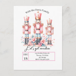 Postal The Christmas Nutcracker Invitation Postcard