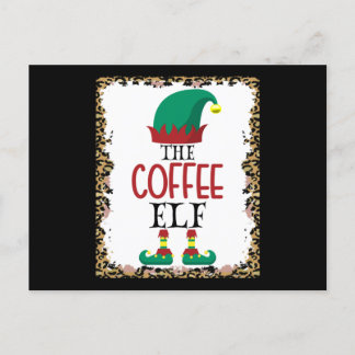 Postal The Coffee Elf Leopard Elf Christmas Gift