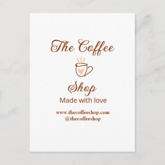 Postal The coffee shop and website social media business