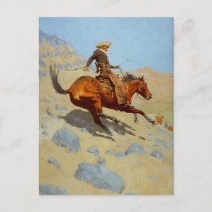 Postal The Cowboy de Frederic Remington (1902)